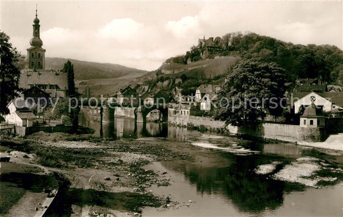 Bad Kreuznach Partie an der Nahe mit Kauzenburg Radiumbad Solbad