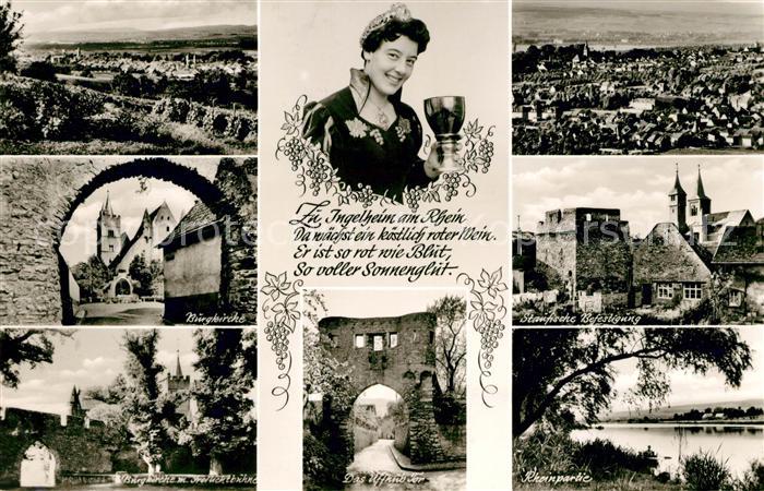 Ingelheim Rhein Landschaftspanorama Burgkirche Freilichtbuehne Tor Staufische Be