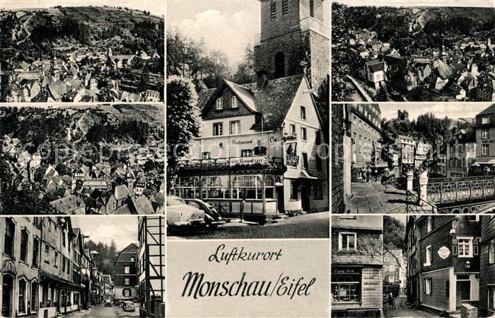 Monschau Teilansichten Altstadt Restaurant Cafe