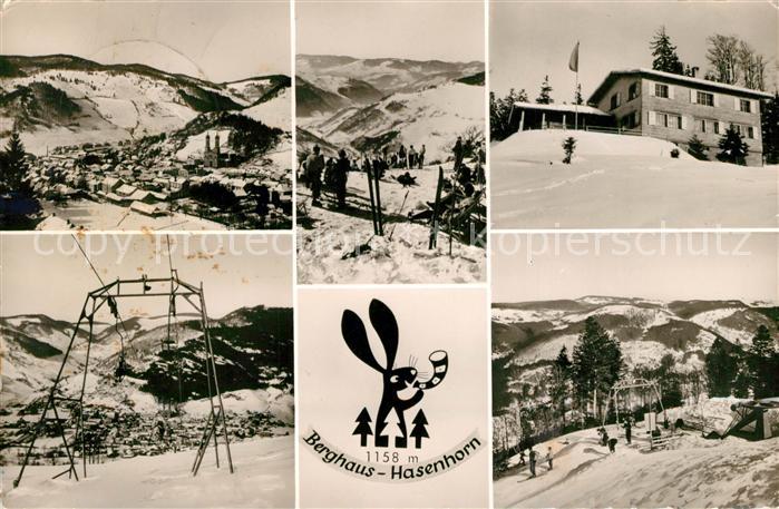 Todtnau Berghaus Hasenhorn Wintersportplatz Schwarzwald Bromsilber