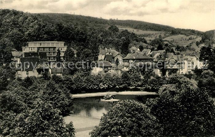 Bad Sooden-Allendorf Teilansicht mit Schwanenteich