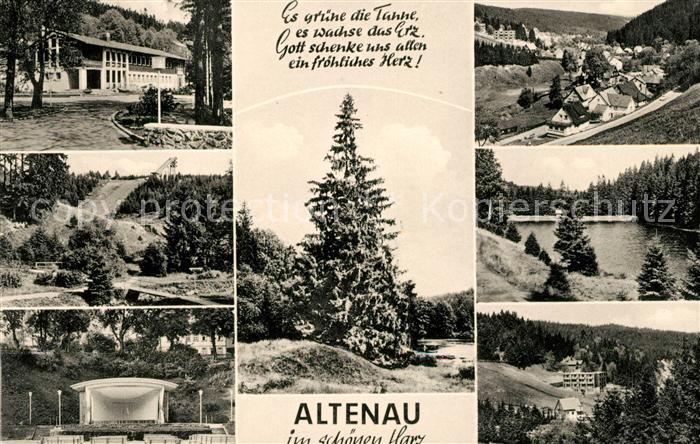 Altenau Harz Teilansichten Landschaftspanorama Konzertpavillon Skisprungschanze