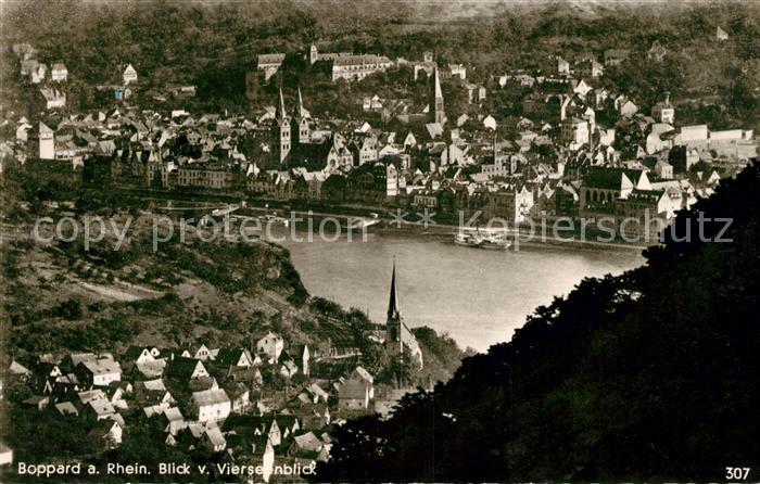 Boppard Rhein Panorama Blick vom Vierseenblick