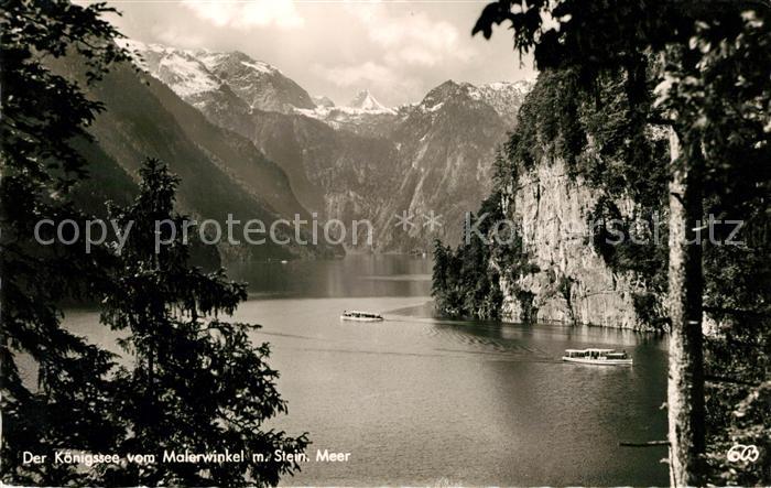 Koenigssee Panorama Blick vom Malerwinkel mit Steinernem Meer