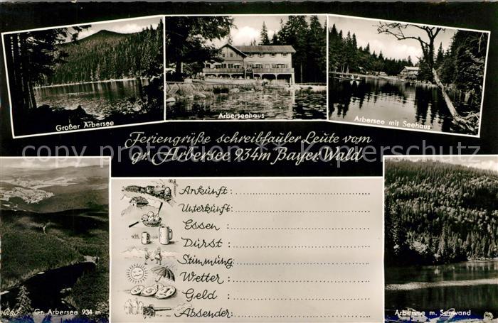 Bayerisch Eisenstein Grosser Arbersee Arberseehaus Seehaus Fliegeraufnahme