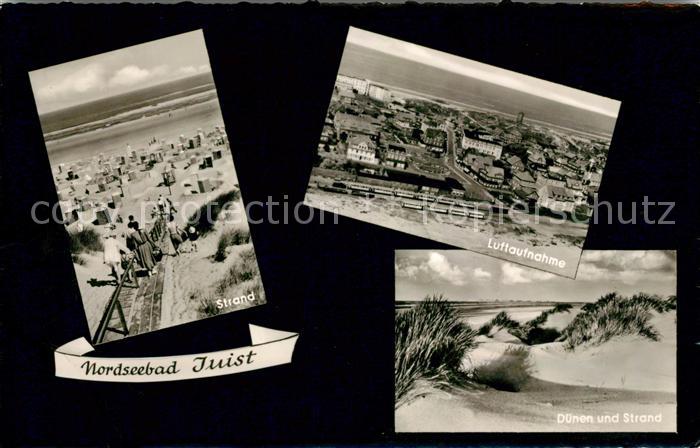 Juist Nordseebad Strand Duenen Fliegeraufnahme