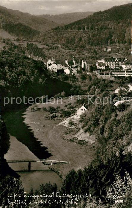 Kyllburg Rheinland-Pfalz Panorama Kylltal und Hotel Eifeler Hof