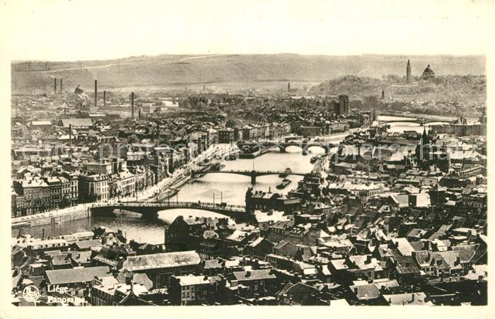 Liege Luettich Vue aérienne
