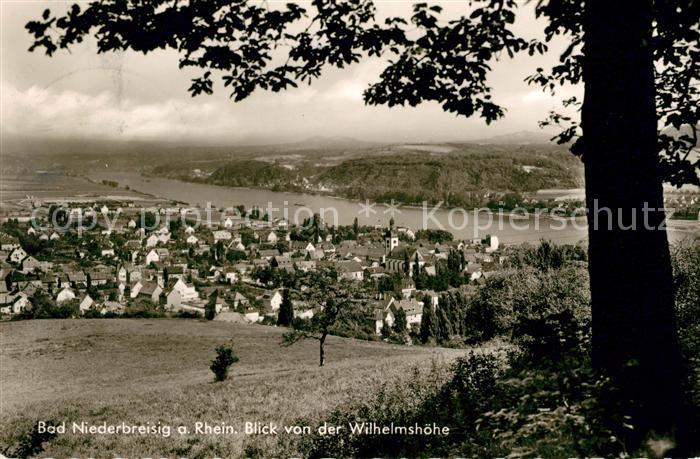 Bad Niederbreisig Panorama Blick von der Wilhelmshoehe Rhein
