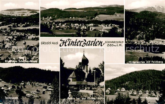 Hinterzarten Breisgau-Hochschwarzwald BW Kirche Panorama Blick vom Scheibenfelse