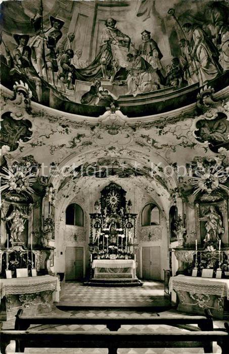 Hohenpeissenberg Wallfahrtskapelle Innenansicht Altar Fresken