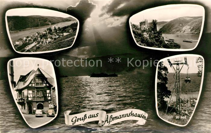 Assmannshausen Panorama Rheintal Schloss Rheinstein Sesselbahn Fachwerkhaus