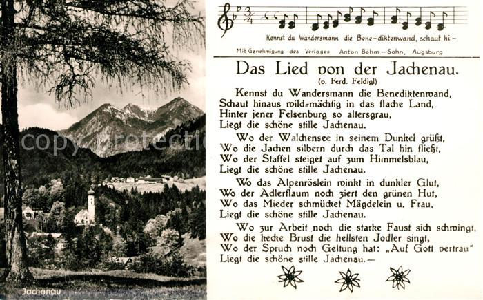 Jachenau Lied von der Jachenau Noten Landschaftspanorama