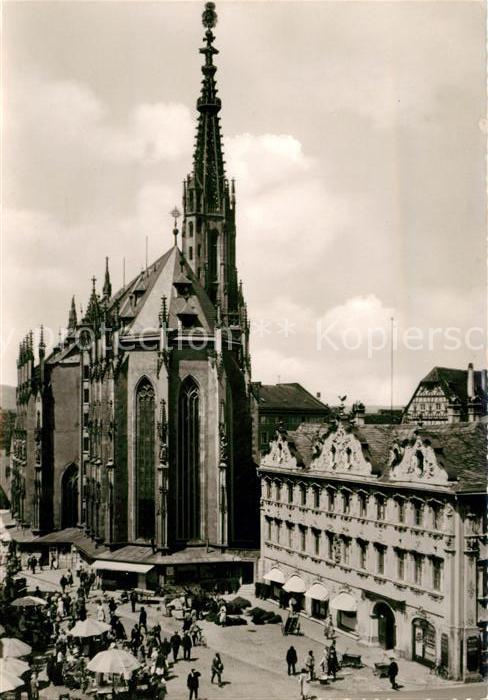 Wuerzburg Marktplatz mit Marienkapelle