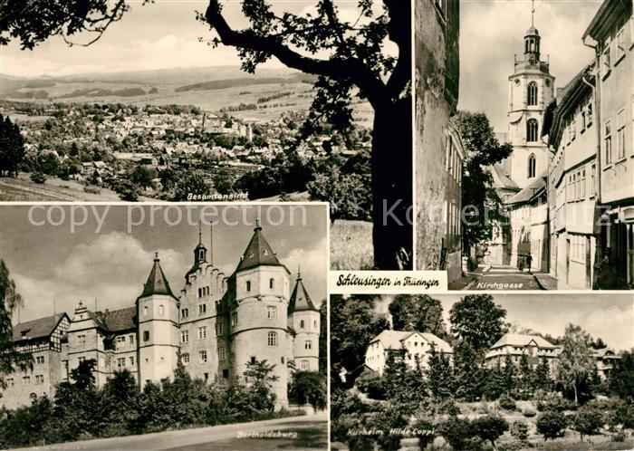 Schleusingen Gesamtansicht Kirchgasse Bertholdsberg Kurheim