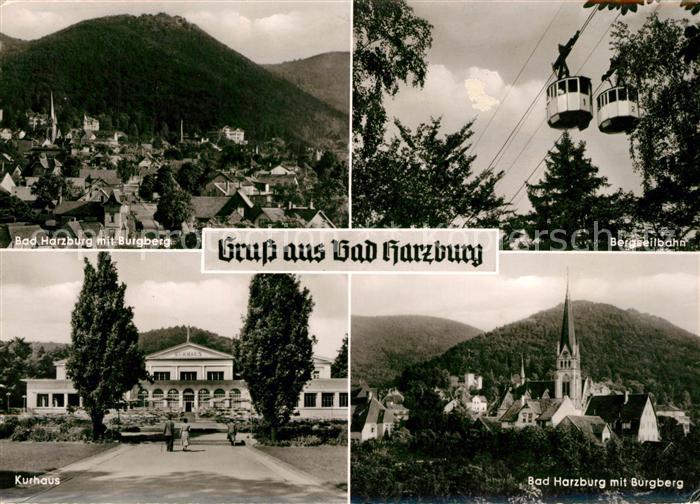 Bad Harzburg Panorama mit Burgberg Bergseilbahn Kurhaus