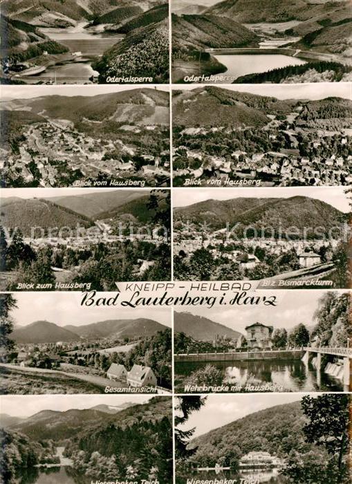 Bad Lauterberg Odertalsperre Fliegeraufnahme Bismarckturm Wehrbruecke Hausberg W