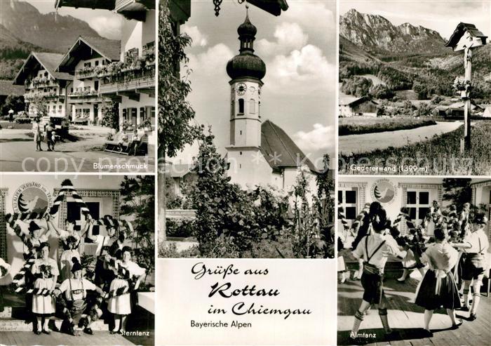 Rottau Chiemgau Blumenschmuck Kirche Sterntanz Almtanz Volkstanz Gedererwand Weg
