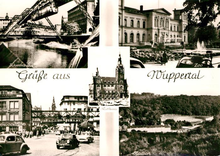 WUPPERTAL NRW Schwebebahn Zoo Stadion Rathaus Alte Freiheit