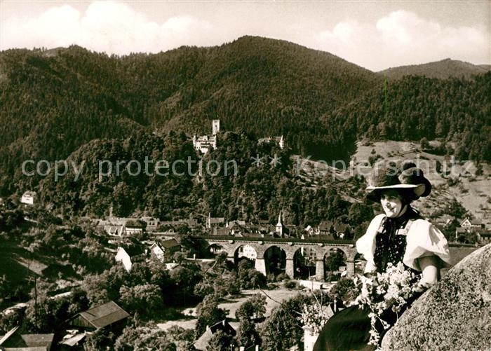 Hornberg Schwarzwald Panorama Luftkurort Trachten Bollenhut