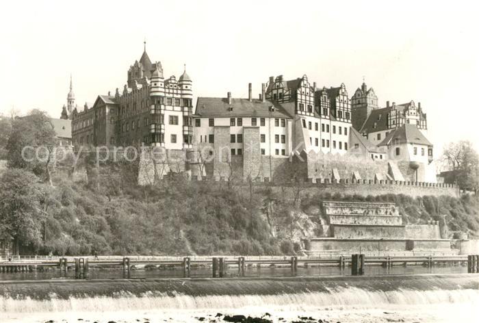 Bernburg Saale Schloss Saale Wehr