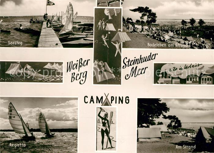 Steinhuder Meer Weisser Berg Seesteg Badeleben Strand Regatta Segeln