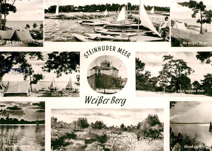 Steinhuder Meer Weisser Berg Strand Seesteg Wilhelmstein Abendstimmung Moor Aben