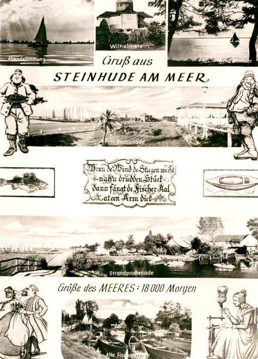 Steinhuder Meer Abendstimmung Wilhelmstein Karikaturen Strandpromenade Alte Fisc