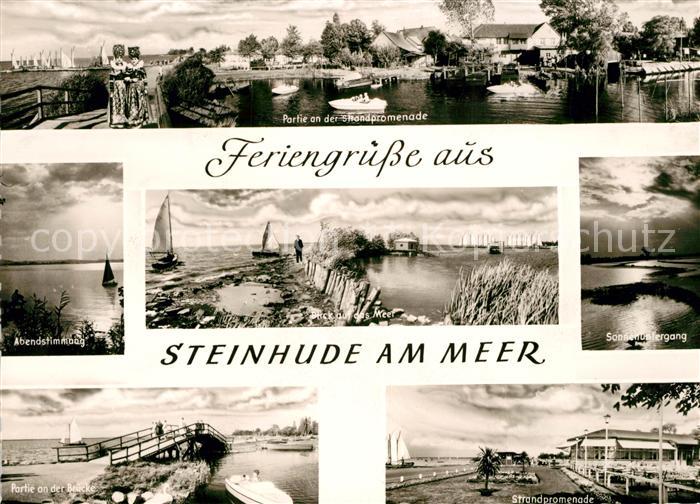 Steinhude Strandpromenade Abendstimmung Sonnenuntergang Bruecke