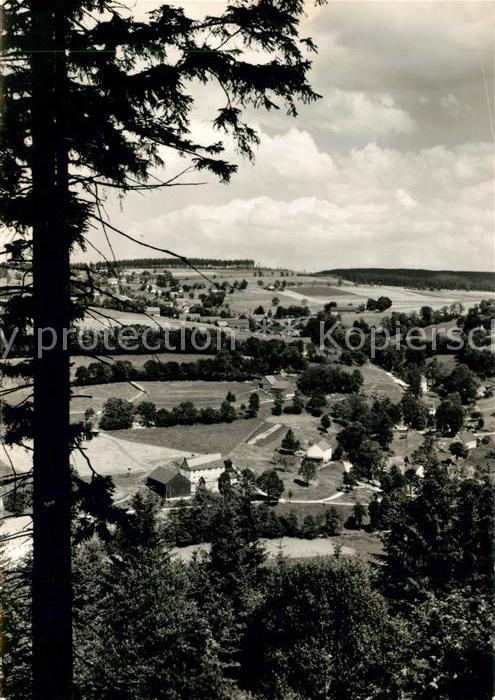 Schoenfeld Erzgebirge Landschaftspanorama
