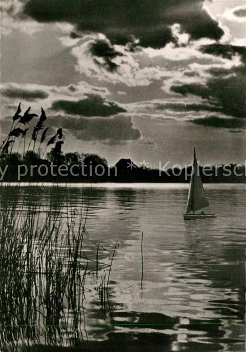 Steinhuder Meer Abendleuchten Segelboot