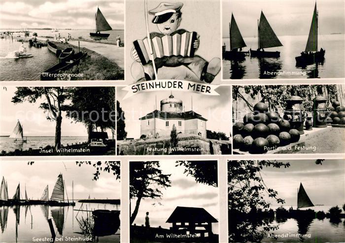 Steinhude Uferpromenade Abendstimmung Insel Wilhelmstein Festung Steg Steinhuder