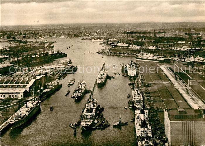 Hamburg Deutschlands groesster Hafen Fliegeraufnahme