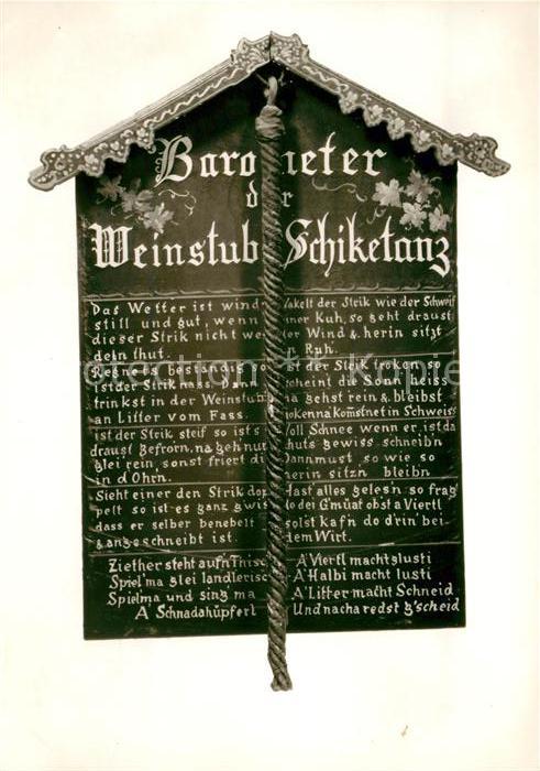 Kufstein Tirol Barometer der Weinstube Schiketanz Kufsteiner Batzenhaeusl