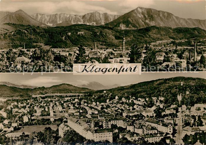 Klagenfurt Woerthersee Gesamtansicht mit Alpenpanorama