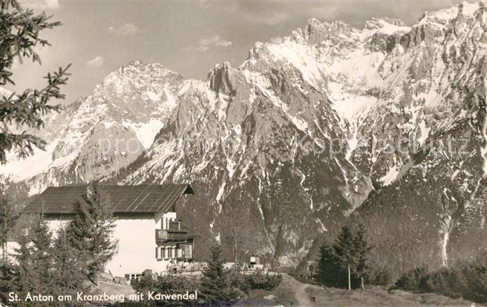 St Anton Kranzberg Berghaus mit Karwendel