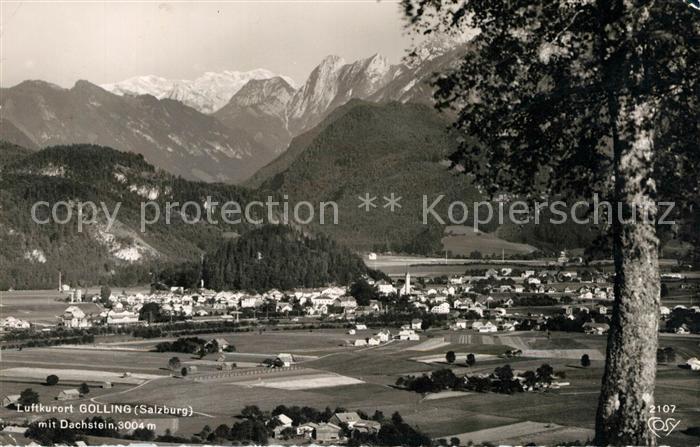 Golling Salzach Panorama Luftkurort mit Dachsteingebirge