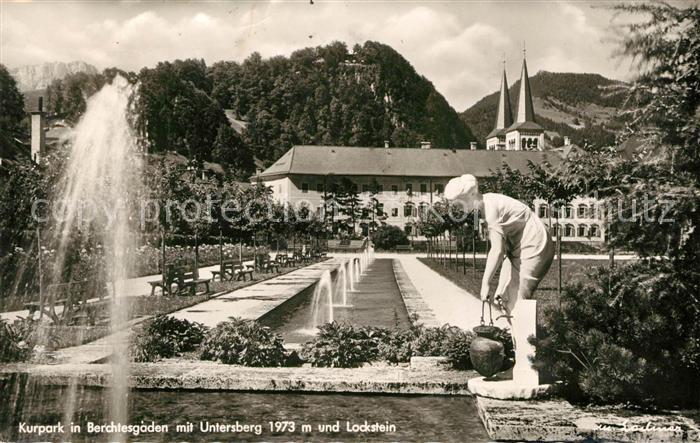 Berchtesgaden Kurpark Wasserspiele Untersberg Lockstein Berchtesgadener Alpen