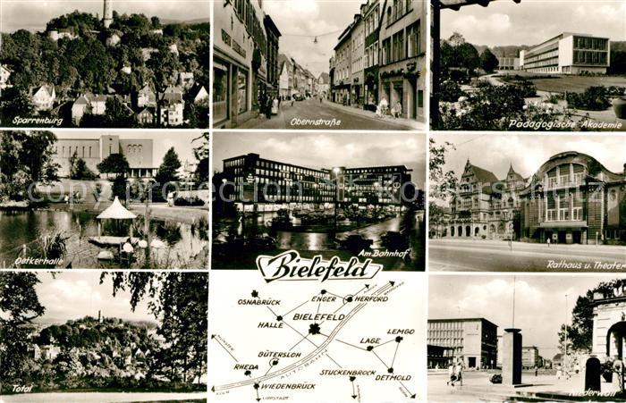 Bielefeld Sparrenburg Oetkerhalle Obernstrasse Akademie Rathaus Theater Bahnhof