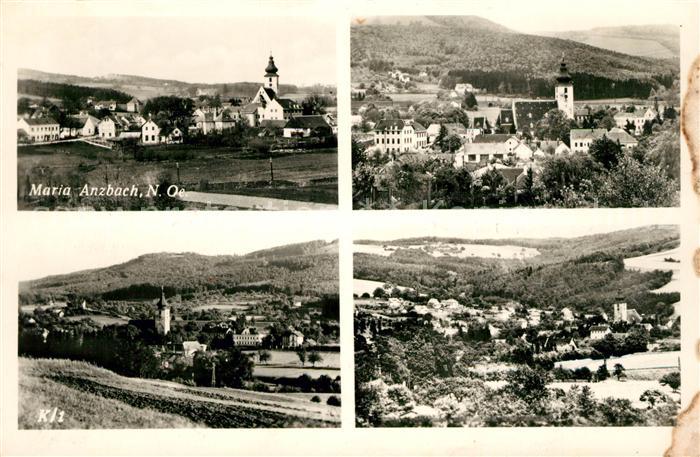 Maria-Anzbach Teilansichten mit Kirche Landschaftspanorama