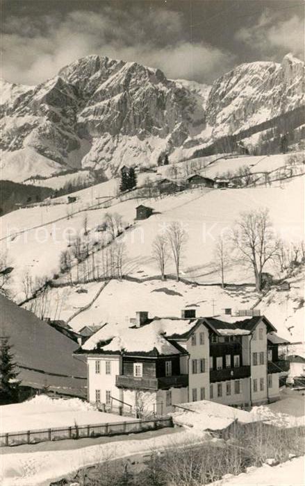 Muehlbach Hochkoenig Ski und Bergsteigerheim Winterpanorama Alpen