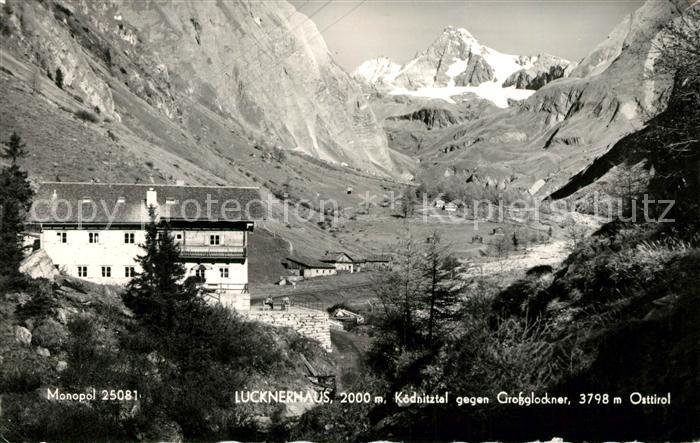 Kals Grossglockner Lucknerhaus Koednitztal gegen Grossglockner Hohe Tauern