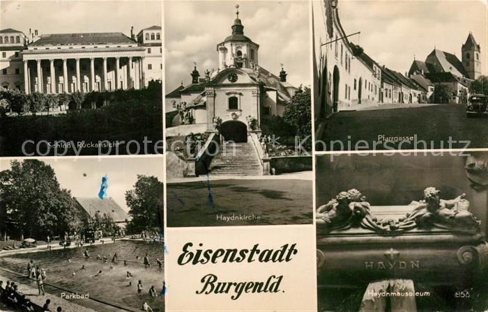 Eisenstadt Schloss Haydnkirche Pfarrgasse Haydnmausoleum Parkbad