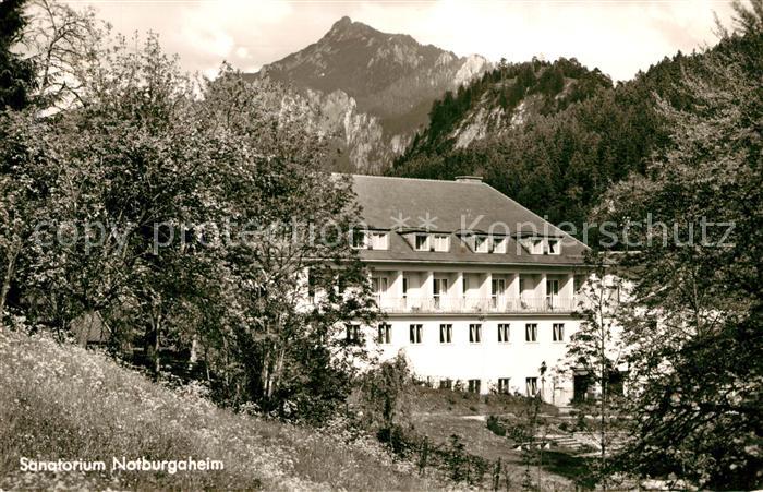 Fuessen Allgaeu Sanatorium Notburgaheim mit Branderschrofen