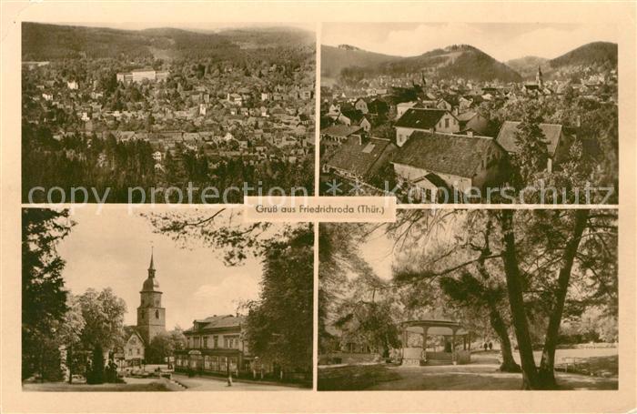 Friedrichroda Stadtpanorama Parkanlagen Kirche