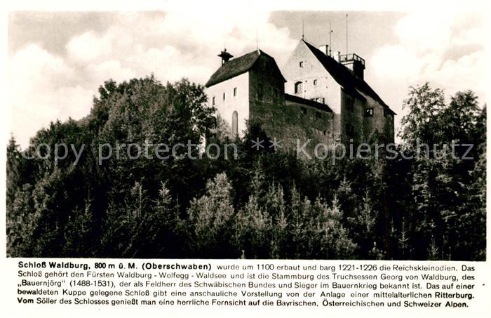 Waldburg Wuerttemberg Schloss Geschichte Franckh Chronik Karte