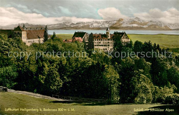 Heiligenberg Baden Schloss mit Bodensee und Schweizer Alpen