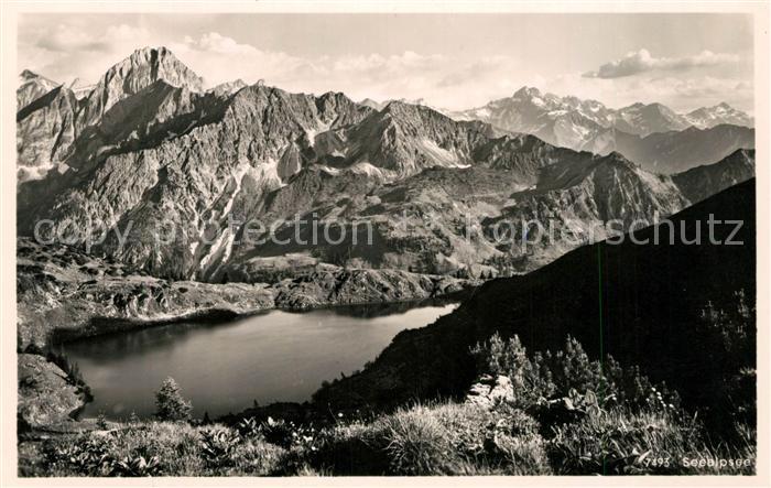 Oberstdorf Seealpsee beim Nebelhorn Alpenpanorama
