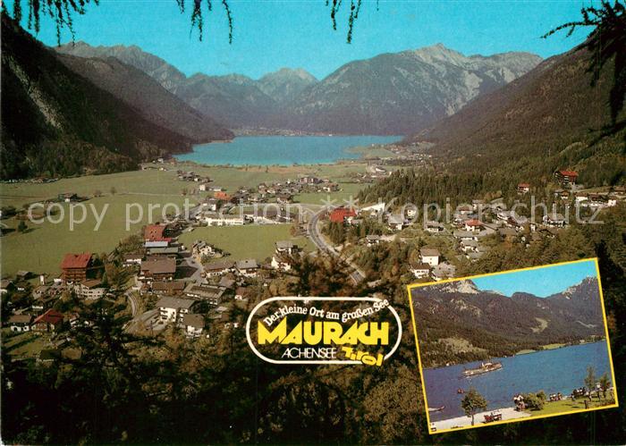 Maurach Achensee Gesamtansicht mit Alpenpanorama