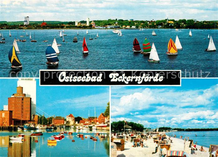 Eckernfoerde Segelregatta Hafen Strand